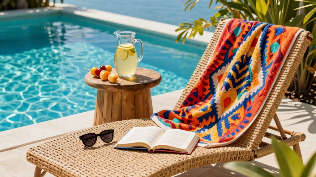 screen free poolside relaxation day