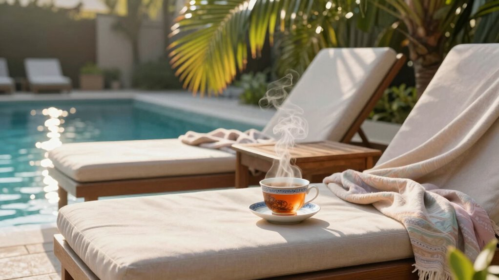 serene morning pool ritual