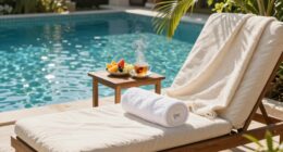 serene poolside morning routine
