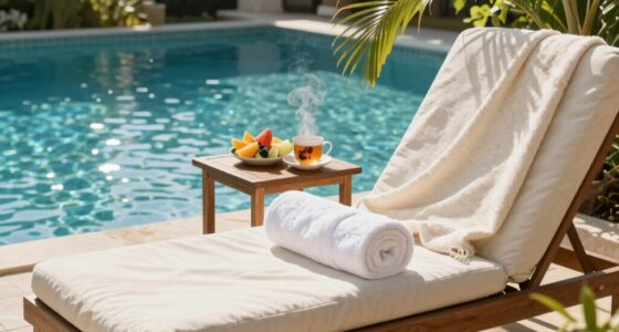 serene poolside morning routine