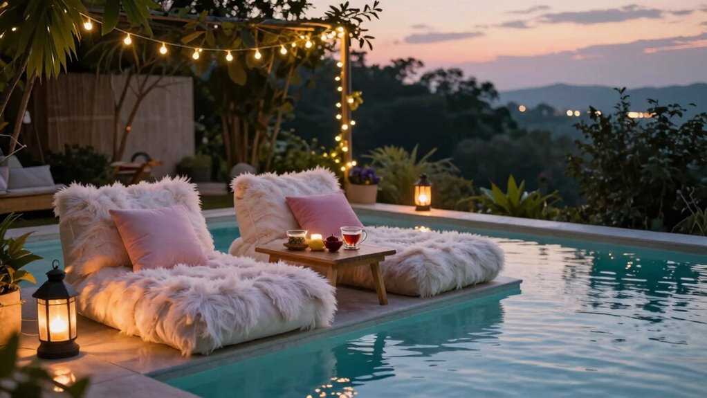 serene poolside relaxation oasis