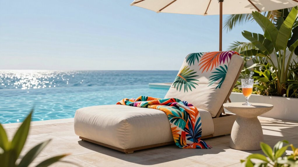 serene poolside relaxation setup