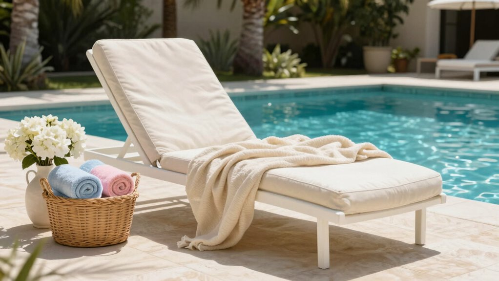 soft textures enhance poolside serenity
