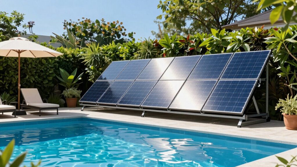 solar pool heating installation