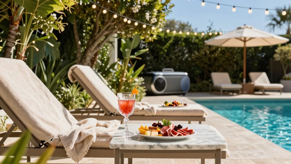 sophisticated poolside fun ideas