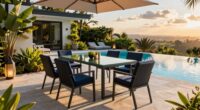 top luxury poolside dining sets