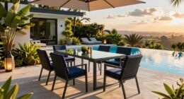 top luxury poolside dining sets