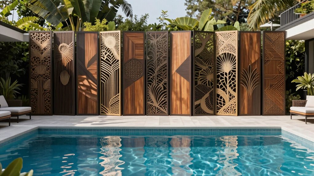 top pool area screen designs