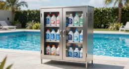 top pool chemical storage cabinets