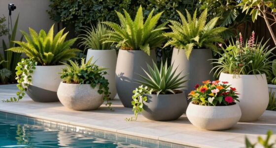 top pool deck planters
