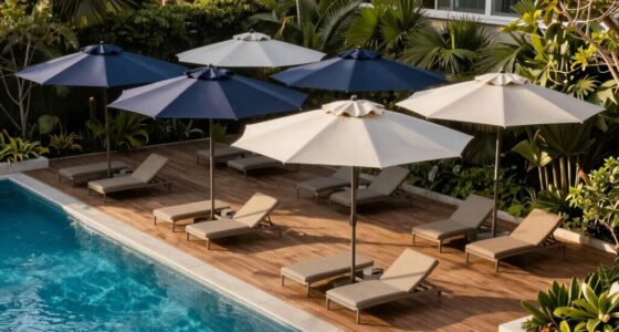 top pool deck umbrellas