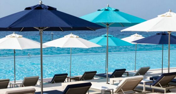 top pool deck umbrellas