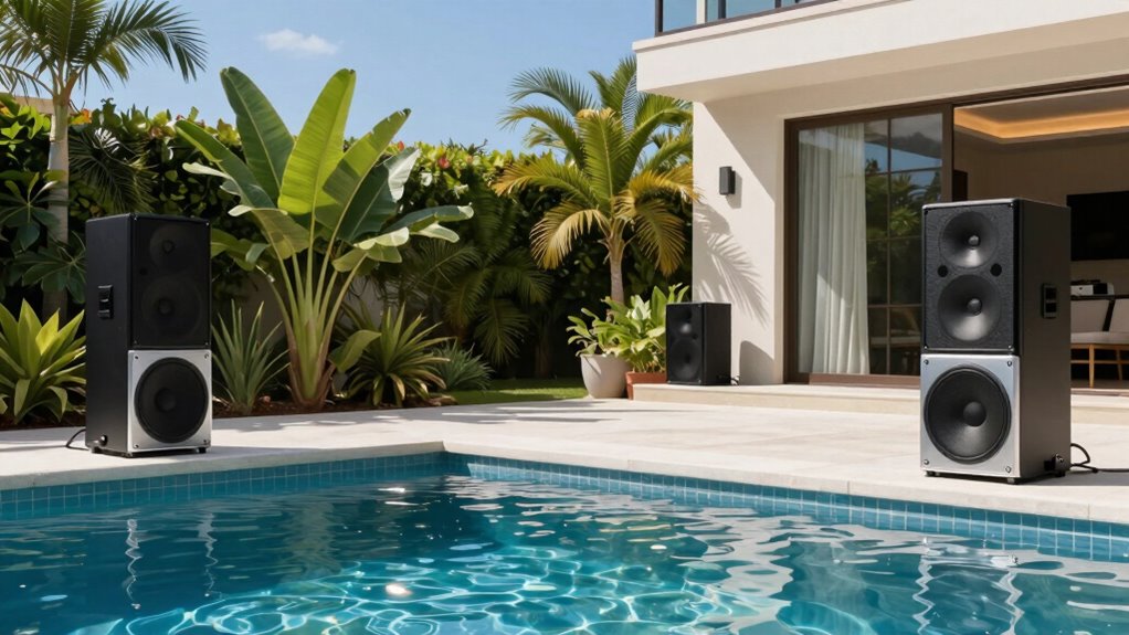 top pool house outdoor speakers