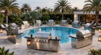 top pool patio grill islands