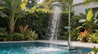 top pool shower towers