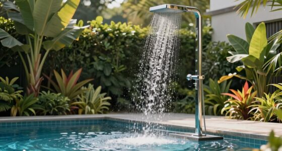 top pool shower towers