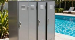 top pool storage lockers