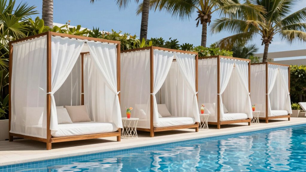 top poolside cabana tents