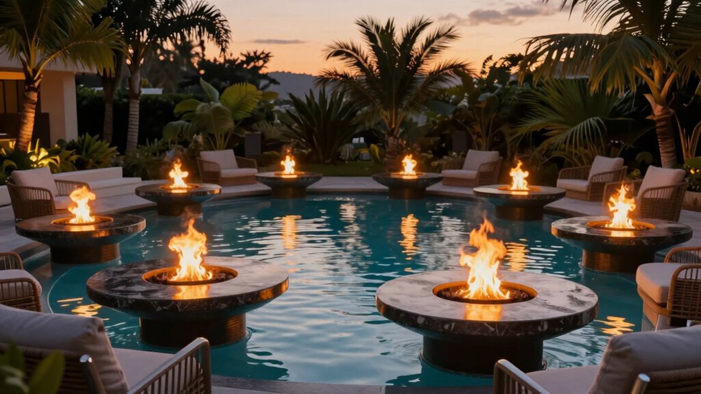 top poolside fire tables