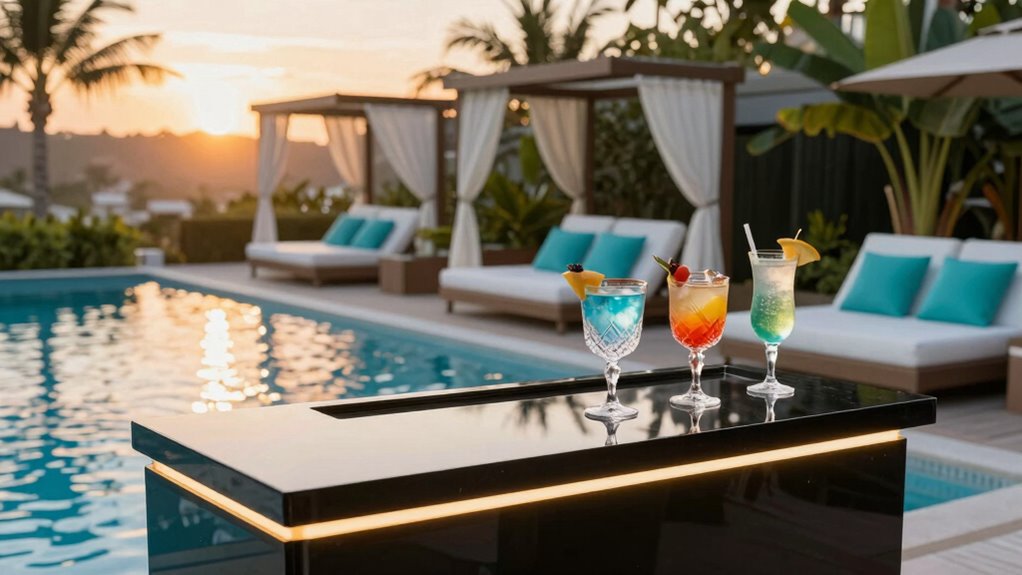 top poolside mini bars