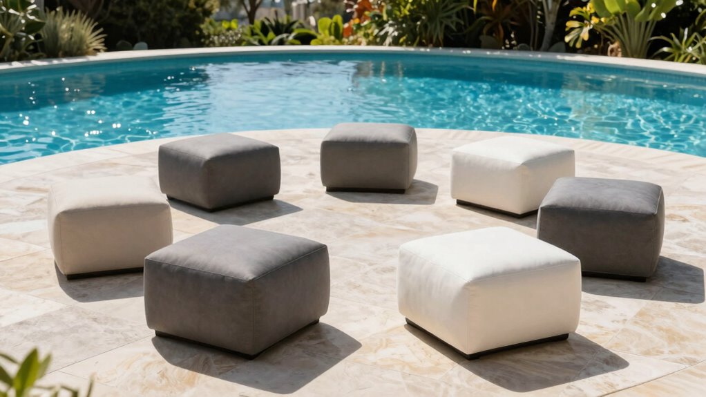 top poolside ottomans