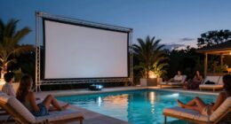 top poolside projector screens