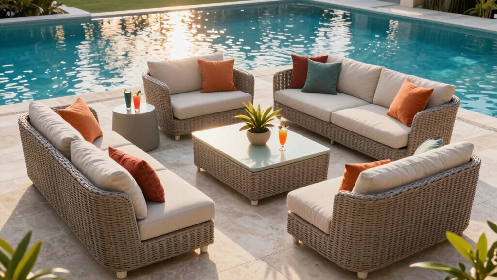 top poolside sectional sets