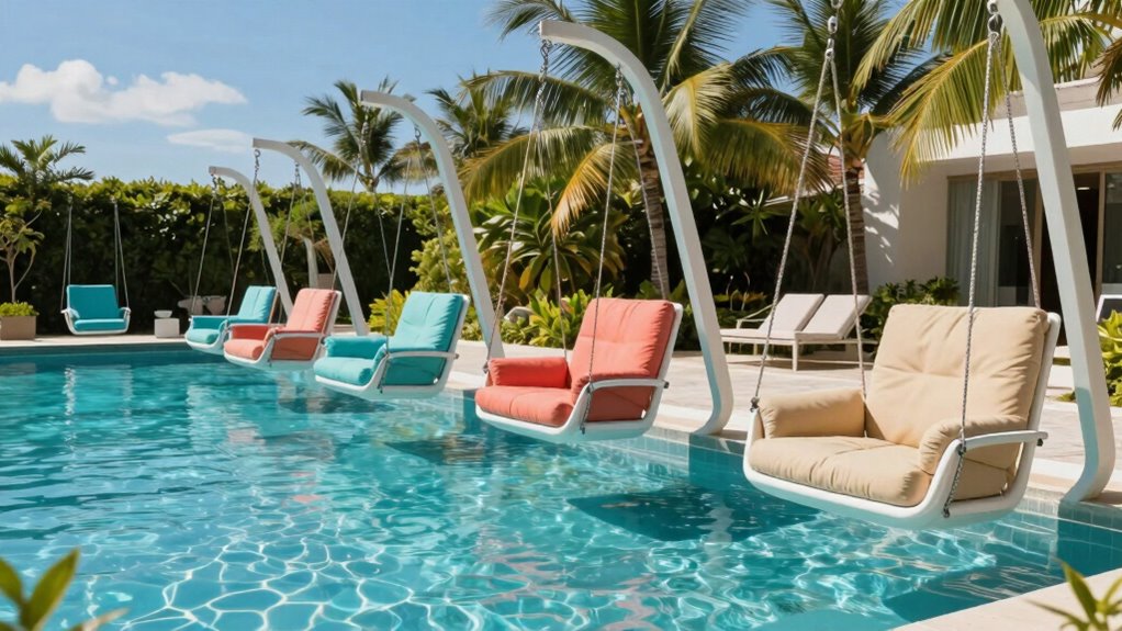 top poolside swing chairs