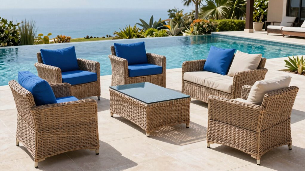 top poolside wicker sets