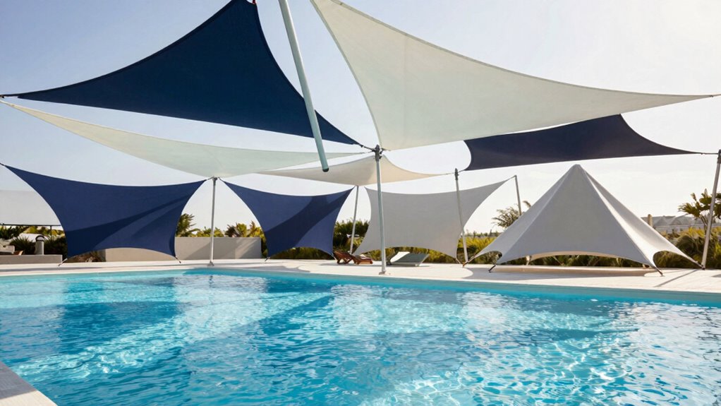 top portable pool shade sails