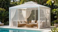 top screened pool gazebos