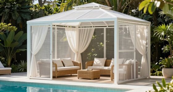 top screened pool gazebos