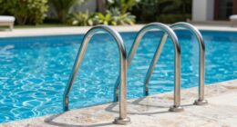 top stainless pool handrails