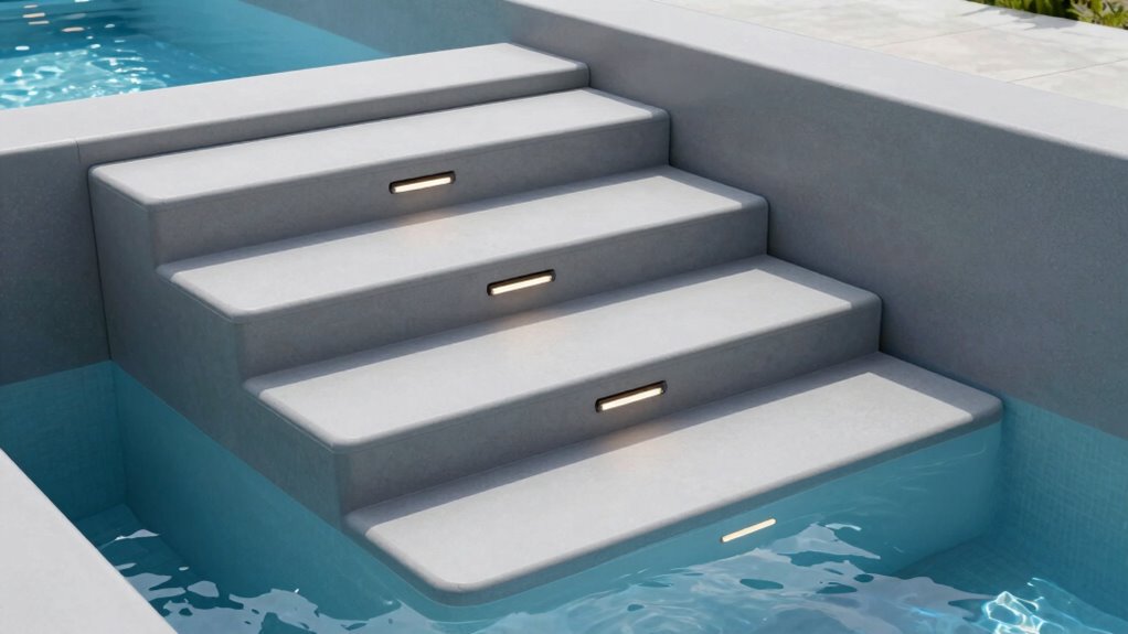 top storage swim spa steps