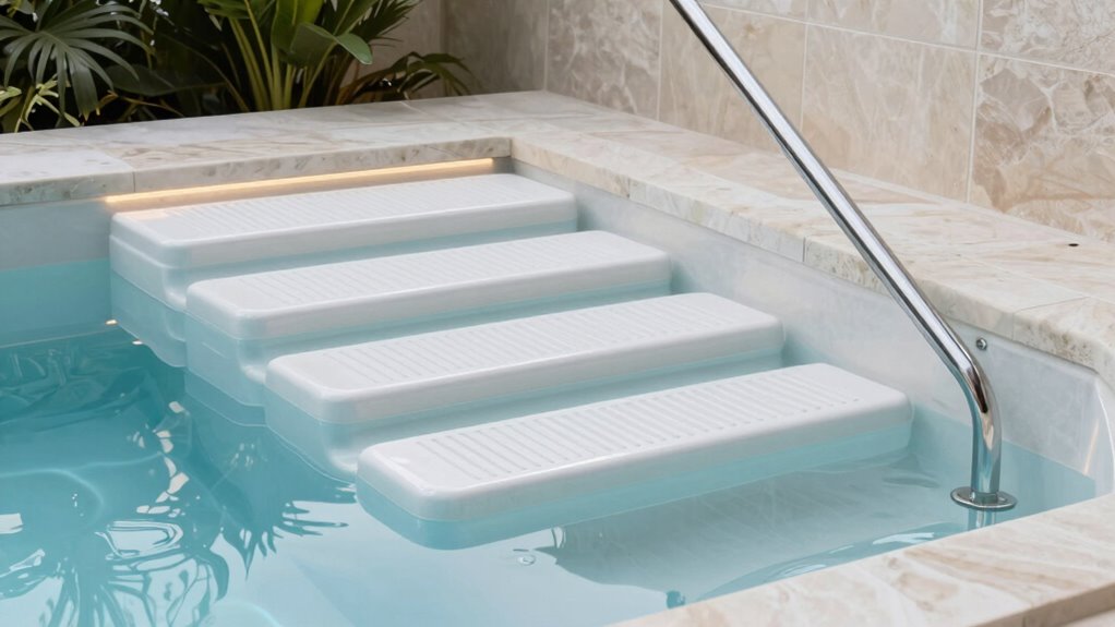 top swim spa steps