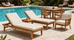 top teak poolside furniture