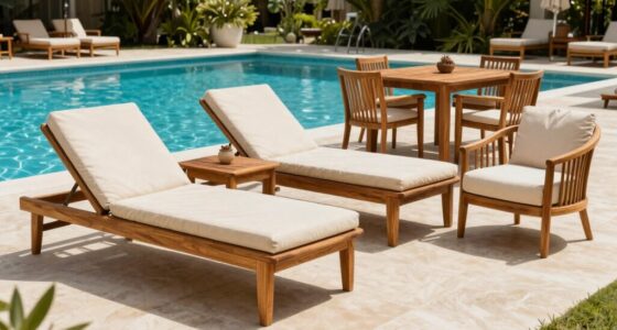 top teak poolside furniture