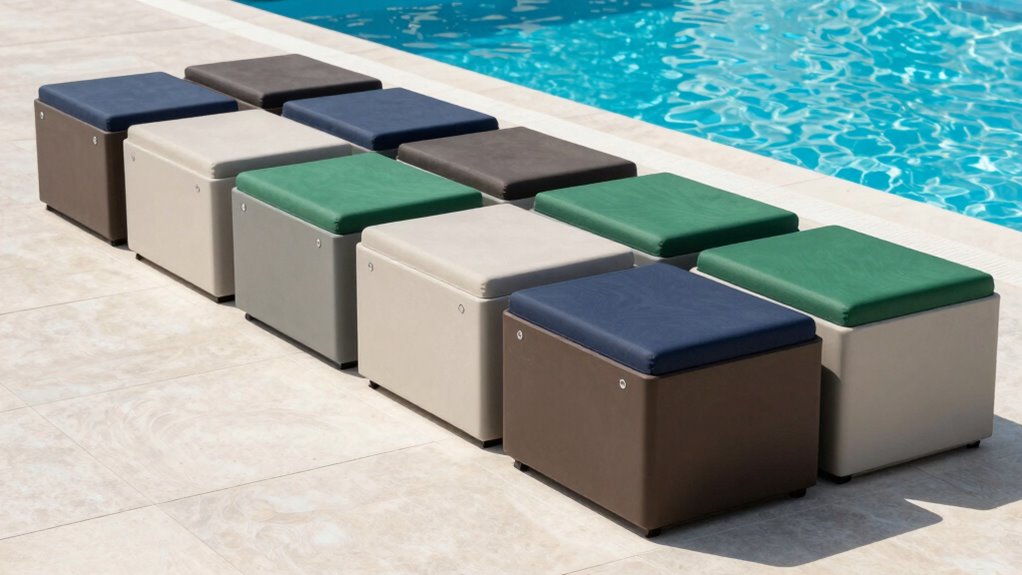 top waterproof pool benches