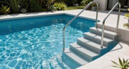 top wide entry pool stairs