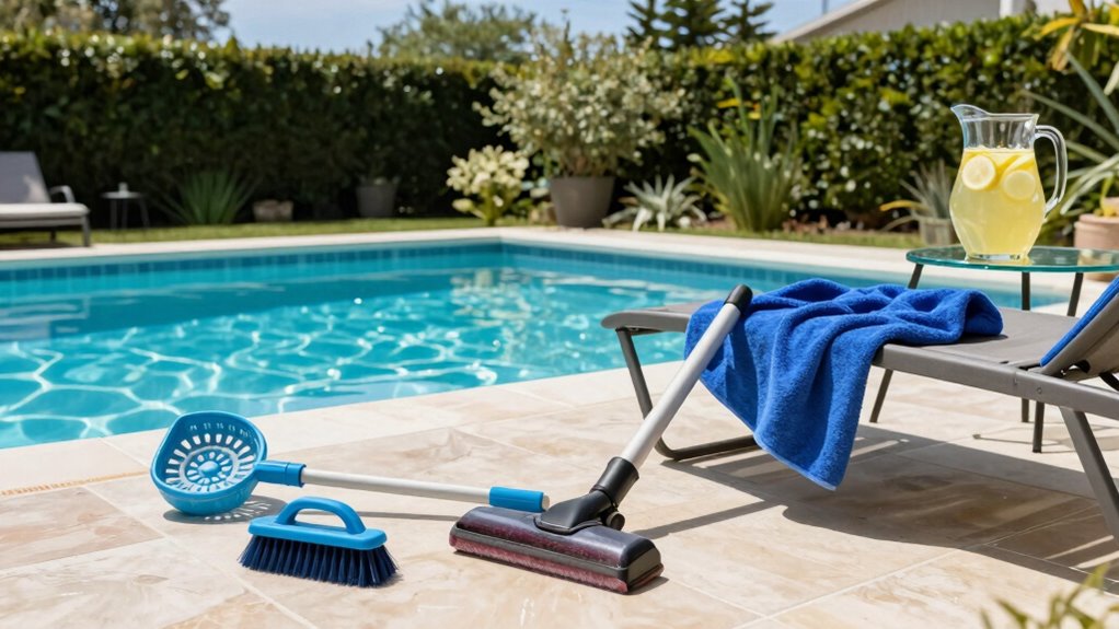 weekend pool maintenance routine