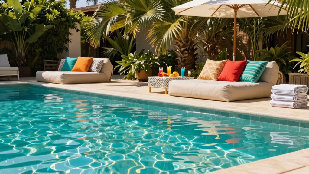 weekly poolside relaxation ritual