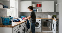 A Laundry Room Was An Eyesore Until IKEA Cabinets Gave It An Organized Redo