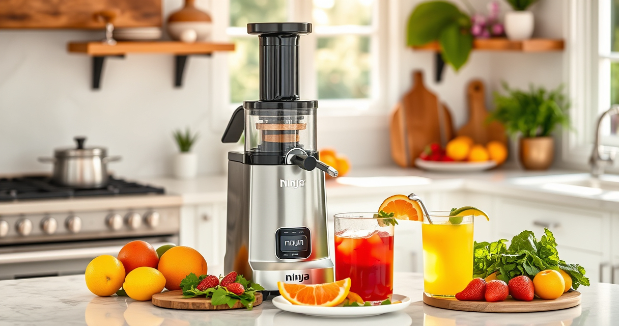 Host Effortlessly with the Ninja NeverClog Cold Press Juicer at Your Summer Pool Party