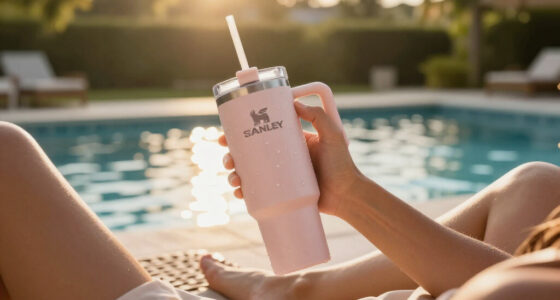 STANLEY IceFlow 2.0 Flip Straw Tumbler, 30 Oz, Rose Quartz | Easy Carry Handle | Twist On Lid And Flip Up Straw | Leak Resistant Water Bottl