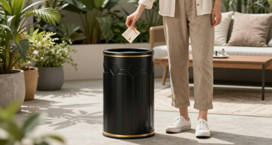 This Stylish Trash Can Is “Perfect” For Small Spaces (And Gives Art Deco Vibes!)