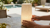 Walmart's New $25 Travertine-Look Lamp Looks Shockingly High-End