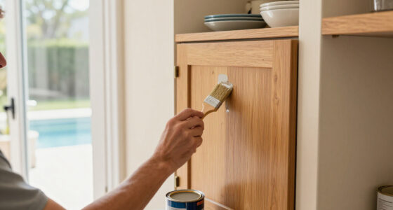 She Painted The Honey Oak Cabinets To Match The Walls And The Kitchen Suddenly Looked More Expensive
